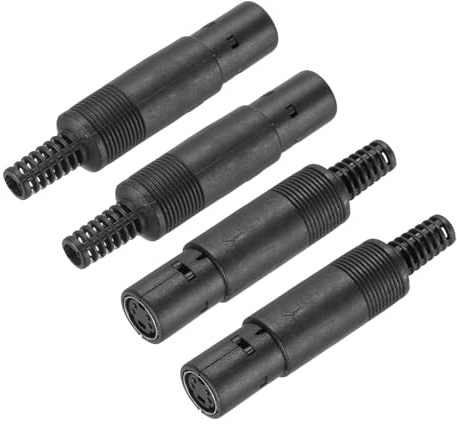 QUARKZMAN 4 st S-Video DIN mini honuttag 4 stift signalöverföring mini din kontakt mini din kontakt för TV DVD-spelare dator (PS/2 plugg)