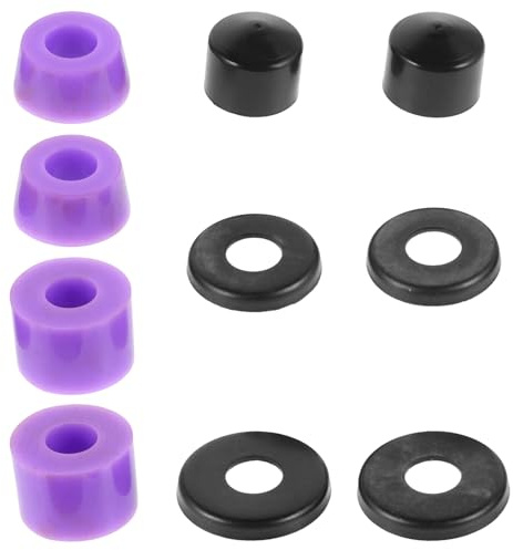 Veemoon Bushings de Skateboard Durs en PU Violet Kit de Bagues de Trucks pour Skateboard et Surfskate Amortisseurs Rondelles Coupelles Compatibles pour Matériel Plein Air