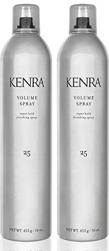 Kenra Professional Volume Spray 25 50% | Super Hold Finishing & Styling Hairspray | Flake-free & Fast-drying | Wind & Humidity Resistance | All Hair Types | 16 oz (2-Pack)