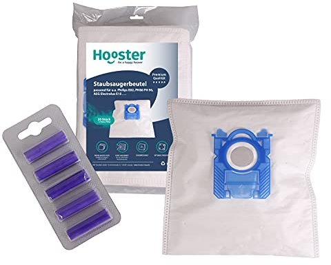 10 Staubsaugerbeutel für AEG VX6 VX7 und VX8 | geeignet für AEG Größe 201 s-bag classic/s-bag long performance | 5 Deo-Sticks (Lavendel) im Set enthalten | Material: Vlies 5-Lagig