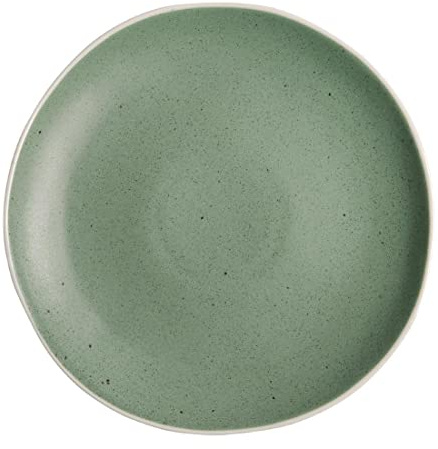 Olympia Chia Plates in Green - Porcelain - Uneven Edge - 270(пїЅ) mm - 6 pc