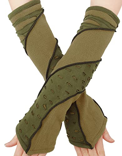 PUREWONDER Damen Armstulpen Handstulpen Design Nr. 8 Farbe Grün