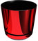 KORAD Pot de Fleur - Rouge Brillant 16 cm - Pot de Fleur avec Trous de Drainage et Soucoupe intégré, Pot de Fleur et de Plante décoratif pour l'intérieur DEKOR 16/083