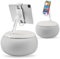 AboveTEK Tablet Pillow Holder for Bed, Hands Free 360° Swivel Phone/iPad Pillow Stand for Lap in Bed Laying Down with Soft Bean Bag, Fits 4.9 to 12.9 Inch Tablets/Phones/Kindle for Sofa Couch (Grey)