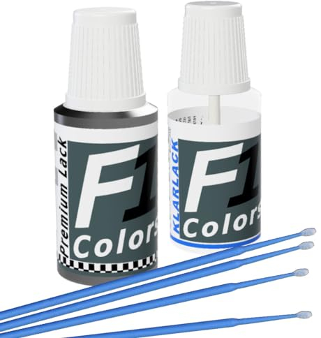 F1COLORS Lackstift Set für Porsche SCHWARZ MATT JE1