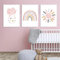 EXQULEG 3er Set Poster Regenbogen Wolken Elefant Kinderzimmer Deko A4 Bilder Set Junge Mädchen Babyzimmer Kinderbilder (A)