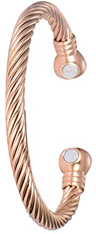 HTVNG Braccialetto magnetico in rame con forte elastico per braccialetti da polso per donne e uomini