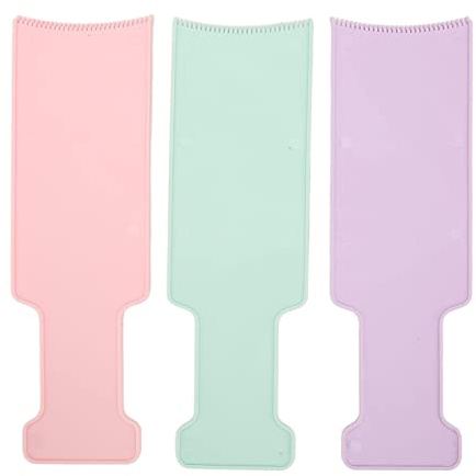 3 Colors Balayage Board with Teeth Highlighting Paddle Easy to Clean Lightweight Foil Coloring Balayage Board Set for Hair Bleach