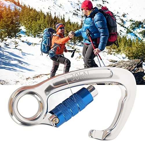 CaCaCook Kletterkarabiner, Auto Lock Safe Große Öffnung 30KN Captive Eye Karabiner Bergsteigen in Großer Höhe
