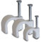 100 Pcs Cable Clips White, 6mm, 8mm, 10mm Cable Holder Management Wire Tidy Clips, Strong Nails Wall Clips