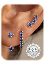 Morfetto 925 Sterling Silver Hypoallergena Örhängen Multi-Piercing Set Små Huggie Hoop Örhängen för Kvinnor Känsliga Öronörhängen
