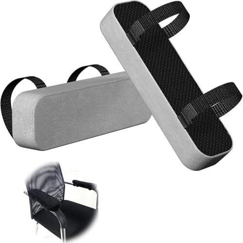 NOLACE 2 st armstödsdynor 25 x 7,5 x 3 cm, ergonomisk armstödsdyna | Maskintvättbar, för skrivbordsstol gamingstol rullstol