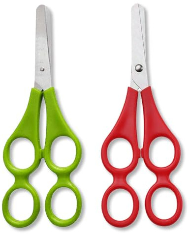 OUDQFCJ 2 pcsTherapeutenschere,Kinder-Lernschere,Therapeutenschere mit Doppelgriff,Mutter-Kind- Schere mit Doppelgriff,Kinder Bastelschere Schule,Helferschere,für Eltern-Kind-Schüler