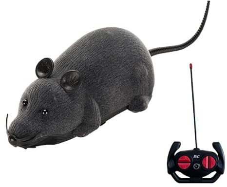 Rata De Control Remoto: Juguete Para Gatosss En Movimiento Inalámbrico, Realista En Cuatro Direcciones, Juguetes Interactivos Para Gatosss | Ratttón Electrónico Para Sus Gatoss, Perros, Mascotas