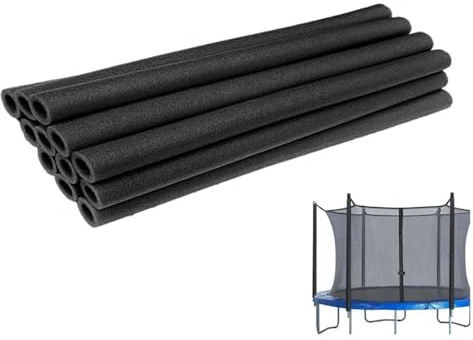 12 piezas de fundas de espuma para poste de trampolín, tubo redondo impermeable de 88 cm / 34,6 pulgadas, funda protectora de resorte para tubo de espuma de trampolín, funda protectora de tubo de