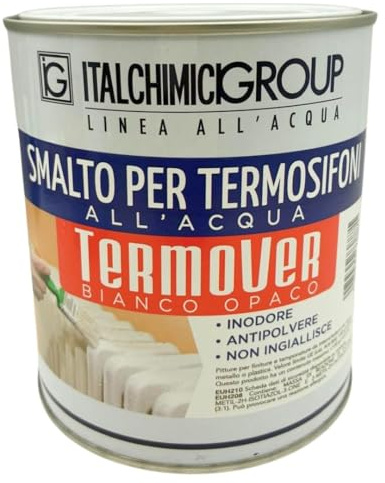 Generico Smalto per Termosifoni all'Acqua 750 ml. Bianco Opaco – Vernice Radiatori Anticalore, Antipolvere, Non Ingiallisce, Inodore per Ferro, Ghisa e Alluminio