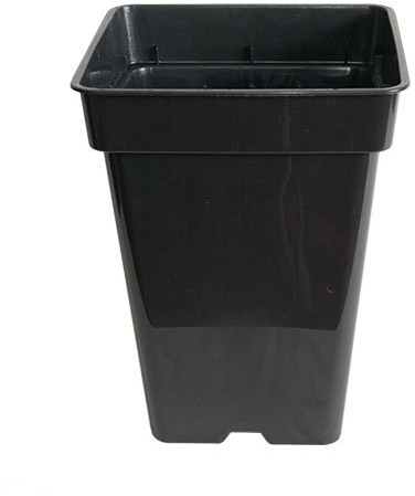 Maceta de cultivo para plantas, color negro, cuadrada, 23 x 23 x 27,5 cm (11 l)