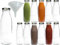 Viva Haushaltswaren - 12 x Weithals-Glasflasche 500 ml mit goldfarbenem Schraubverschluss, als Milchflasche, Saftflasche & Smoothieflasche verwendbar (inkl. Trichter Ø 12 cm)