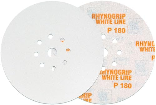 INDASA WhiteLine Schleifscheiben 50 Stück P150 Ø 225mm 8+1 Loch Klett Exzenter Schleifpapier KFZ Lack