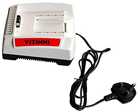 Vitinni 100V-240V Quick Charger, Suitable for 40V 2Ah Lithium-ion Battery, 60-Minute Charging Time, Compatible with Our Power Tool Range Grass Trimmer, Hedge Trimmer & Leaf Blower, Charger Only