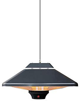 Calefactor de Terraza Al Aire Libre, Calentador de Infrarrojos de 2000 W, Estufa Exterior Eléctrico de Techo para Jardín Al Aire Libre, Calentador de Techo con Control Remoto