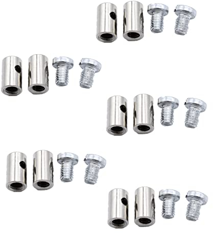 TAKPART 10x 6MM Gaszug Nippel Schraubnippel für Motorrad Roller Mofa Moped