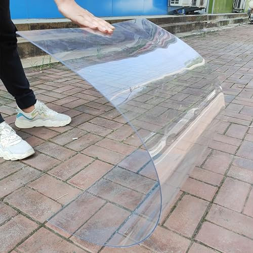 tow000ack Plaques pour Toiture Transparent,Auvent de Porte Marquise en Polycarbonate Porte Résistante Toit Abri Protection Contre La Pluie et UV,Résistance aux Chocs,Personnalisable (1 * 1m)