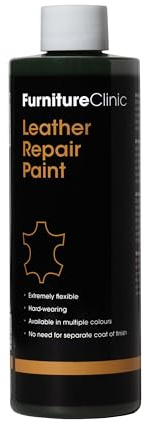 Furniture Clinic Vernice e Tintura per la Riparazione della Pelle, Colorante Autosigillante per Una Riparazione Facile, Adatto per Divani in Pelle, Sedili di Auto, Scarpe, Borse (500ml, Verde pino)