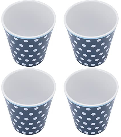CDQL Taza de Melamina Bonita de 4 Uds., Taza para Bebidas de Porcelana de Imitación, Tazas de café Vintage, Tazas de café, Tazas para Fiesta Escolar en Casa