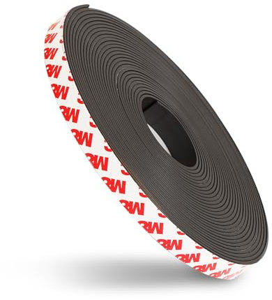 Magnetic Tape, 15mmx5m Magnetic Strips Self Adhesive with Adhesive Backing Magnet Tape Magnet Strip Roll for DIY Crafts Whiteboards Fridge