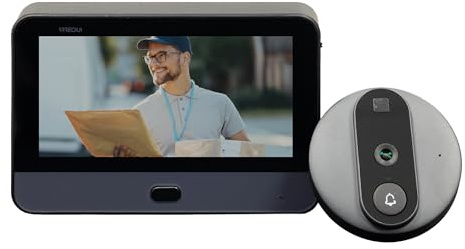 ARREGUI Vigilans SSA300P – Mirilla digital conectada con cámara 1080p | Sensor de movimiento | Alertas en tiempo real y videollamada | Visión nocturna | Pantalla 4,3 | Instalación sin cables