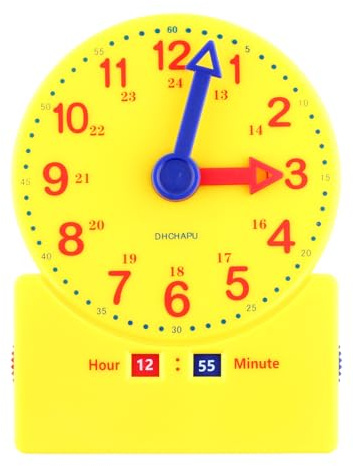 DHCHAPU Reloj de aprendizaje para niños, reloj de interacción entre padres e hijos, modelo de aprendizaje