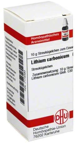 DHU Lithium carbonicum C30 Streukügelchen, 10 g Globuli