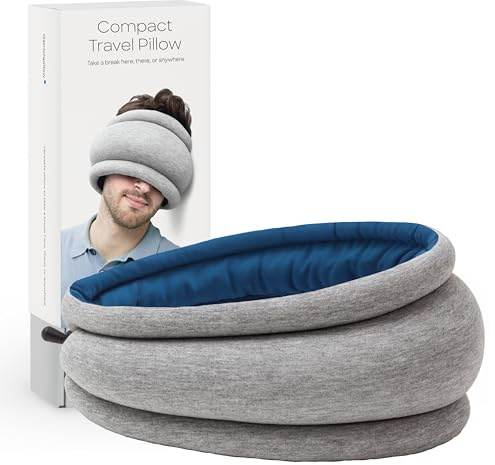 OSTRICH PILLOW Light - Reisekissen & Power-Nap-Kissen - Premium-Komfort & Leichtigkeit, Anpassbar an Ihren Kopf, Klein & Vielseitig, Wende-Design, Leicht zu reinigen