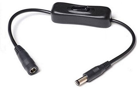 5.5mm x 2.1mm Inline Power Switch for Arduino Boards and LED Light Strips by Corpco