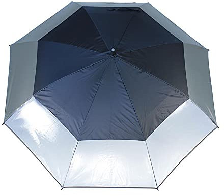 Masters Golf - TourDri GR 32 Inch UV Umbrella Storm Grey/Jet Black & 3 Clear Half Panels