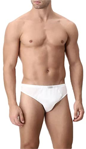 CAGI 3 Slip Mini Uomo 1208 in PREGIATO Cotone Filo S Scozia (4, Bianco)
