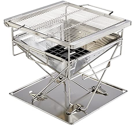Groenberg Camping Grill Katla M Faltgrill Holz Kohle Faltbar Outdoor Edelstahl