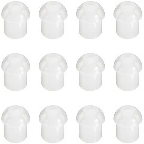 Zotech Replacement Standard Mushroom Earbud Ear Tips for Motorola Kenwood Two Way Radio Coil Tube Audio Kits/Transparent Acoustic Tube Earpieces