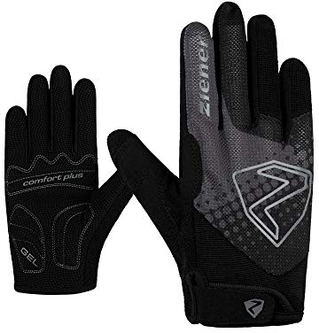 Ziener Kinder COLJA Long Fahrrad, Mountainbike, Radsport-Handschuhe | Langfinger - atmungsaktiv/dämpfend,Schwarz, S