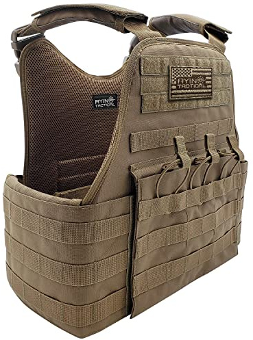 AYIN MOLLE Breathable Outdoor Vest with Hook and Loop attachment points (Coyote)