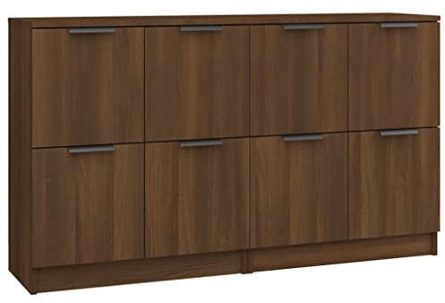 Buffets 2 pcs chêne marron 60x30x70 cm Bois d ingénierie
