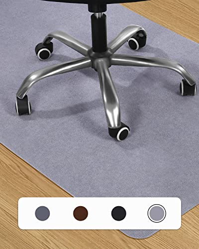 90 x 140 cm, Bürostuhl Unterlage, Schreibtischstuhl Unterlage, Bodenschutzmatte bürostuhl, Kratzfest Bodenmatte Stuhlunterlage, Bodenschutzmatte für Laminat, Parkett und Hartböden (hellgrau)