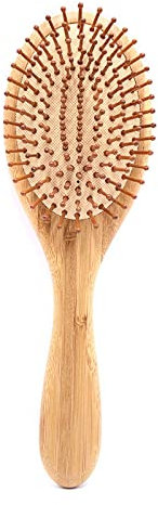 Brosse à cheveux, peignes à cheveux en bambou en bois naturel (rectangle + ovale) Brosse à cheveux démêlante en poils de bambou for femmes, hommes, réduit les frisottis, massage du cuir chevelu for ch