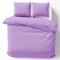 Cotton Castle Bettwäsche Bettgarnitur Bettbezug 100% Baumwolle 135x200 155x220 200x200 200x220, Farbe:Lila, Größe:200 x 220 cm