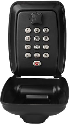 Deepboom Coffre-Fort à Clés Mural, Coffre-Fort à Clés Extérieur étanche, Grande Boîte de Verrouillage à Clés, Boîte de Rangement de Clés à Combinaison à 12 Chiffres Réinitialisable pour Maison