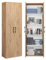 Bellamio Apol Mehrzweckschrank 60 cm breit, Aktenschrank Eichenoptik, Büroschrank, Vorratsschrank Küche, Flurschrank, Aufbewahrungsschrank, Büromöbel, Allzweckschrank (HxTxB): 176x33x60 cm