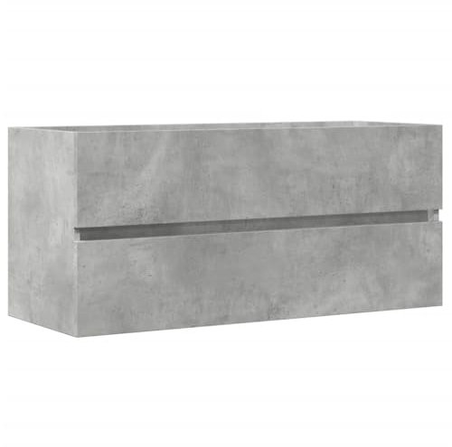 vidaXL Mobile Lavabo Grigio Cemento 100x38,5x45cm in Legno Multistrato
