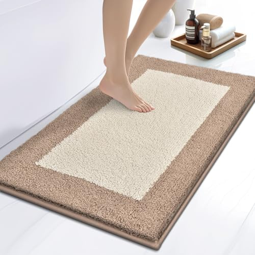 DOMUSTEX Tappetino da Bagno 60 x 90 cm, Antiscivolo, Lavabile, per Doccia, Vasca e Pavimento