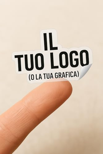 50 Etiquetas Adhesivas Personalizadas con Texto, Logo o Imagen – Adhesivos Transparentes a Medida para Empresas, Eventos o Uso Personal (Forma personalizada)